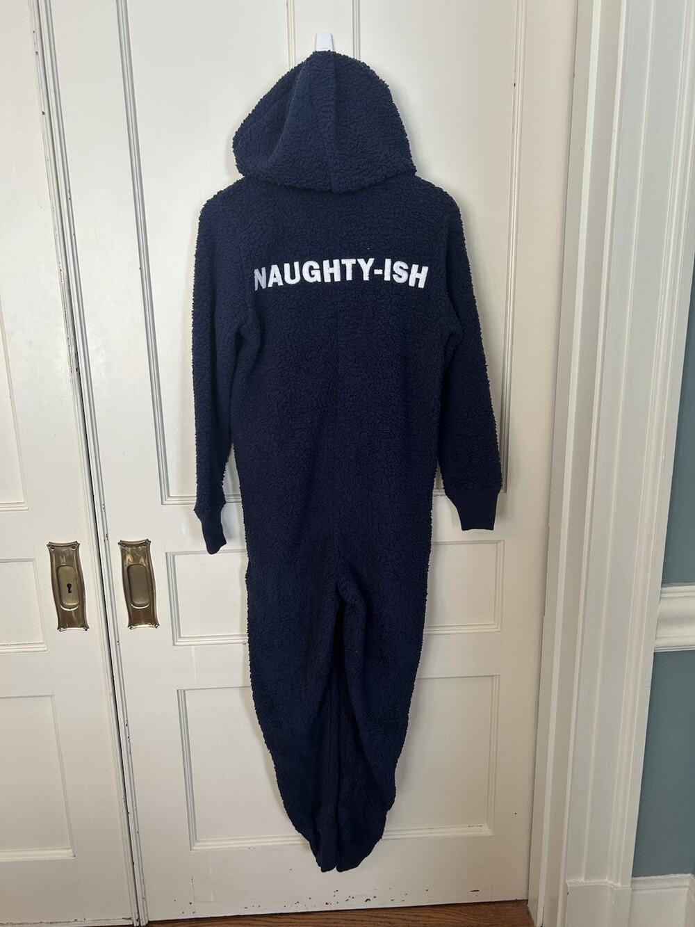 Aerie "Naughty-ish" Sherpa Fleece One Piece Size Medium Blue Comfort NWT